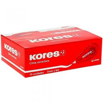 Kores 228051. Caja de 16 Cintas Correctoras, 6mx5mm