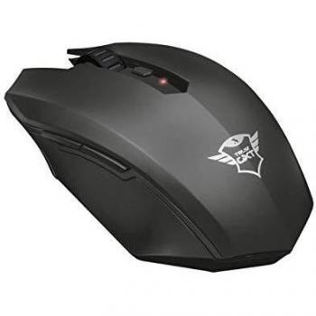 Trust Gaming GXT 115 Macci - Ratón inalámbrico Gaming con Sensor óptico de 2400 PPP y 6 Botones, Negro