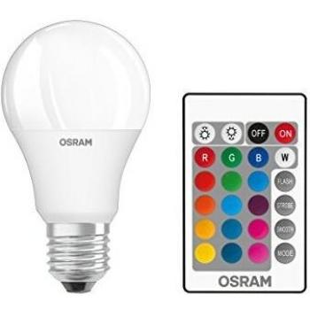 Osram Lámpara LED Star + Classic A RGBW, forma de bombilla con casquillo E27, regulable y control de color mediante control remoto, reemplaza 60 vatios, blanco cálido - 2700 Kelvin, paquete de 1