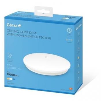 Plafón Circular Slim Extraplano Garza Lighting 24W 1900 Lúmenes 6500K con Sensor de Movimiento Diámetro 33Cm Ángulo de Luz 240º