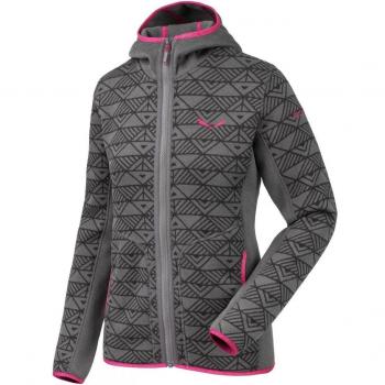 Salewa Puez Printed Pl W Fz Hdy - Sudadera para mujer, color azul, talla 40/34