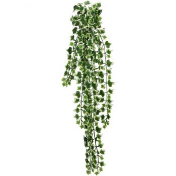 Plantas colgantes artificiales 12 piezas 339 hojas 90cm verde y blanco