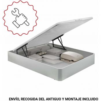 Pikolin canape abatible gran capacidad de almacenaje color blanco 135x190 servicio de entrega premium incluido