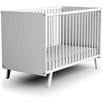 Cuna de Madera Blanca 60x120 cm Modelo Carnaval AT4