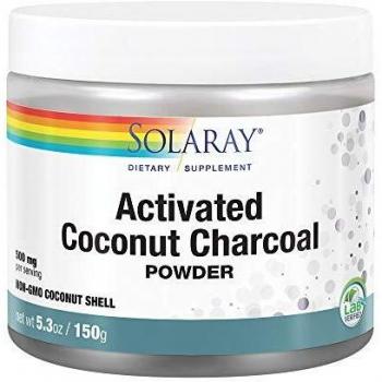 Solaray Activated Coconut Charcoal Powder| Carbón Activado | Polvo | 150 Grams
