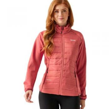 Regatta Women's Lightweight Water-Repellent Clumber V Hybrid Jacket in Rumba Red, Size 24
