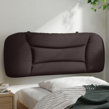 Cabecero de cama acolchado tela marrón oscuro 100 cm Vidaxl