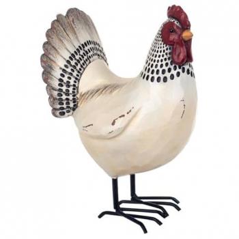 Figura Decorativa de Gallo Signes Grimalt By Sigris - Hecha de Resina - Medidas 23 x 12 x 16,5 cm - Modelo 24004