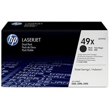 HP Q5949XD 49X High Yield Original LaserJet Toner Cartridges, Black, Pack of 2