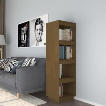 Librería/partición de ámbar 40x35x135 cm madera maciza de pino