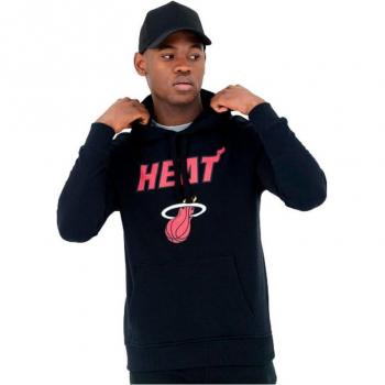 Sudadera New Era NBA Regular Miami Heat Negro Hombre, sudadera de baloncesto, talla L