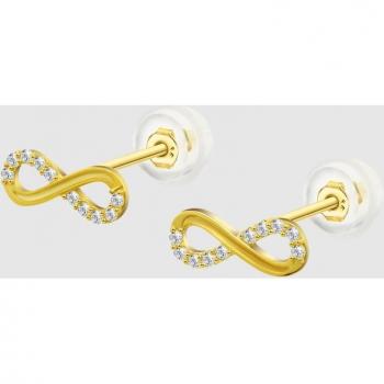 Pendientes Infinito Time Road HIN00257 Oro Mujer