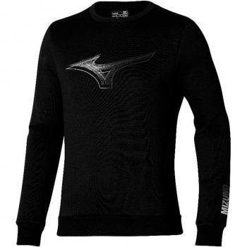 Sudadera de Fitness Mizuno Release Crew Sweat Negra para Hombre