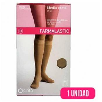 Farmalastic Media Corta Compresión Normal T-Pequeña Beige 1ud