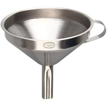 Embudo con Colador de Acero Inoxidable Dr. Oetker, 12 cm, Color Gris