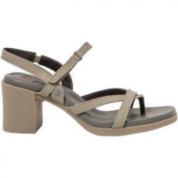 Sandalias de piel Art 1844 Nappa beige grisáceo con altura de tacón
