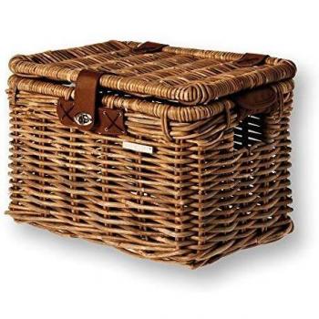 Basil Cesta de bicicleta Denton M, marrón, 41 x 29 x 25 cm