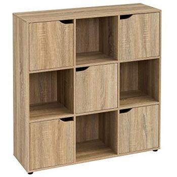 Estantería de puerta de madera marrón de 90x29x89 cm