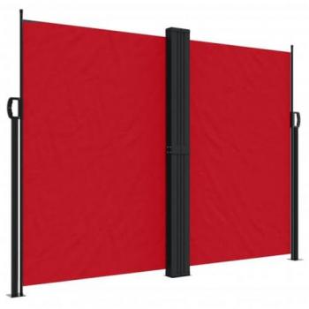 Toldo lateral retráctil 180x1200 cm, Color Negro, Crema, Azul y Rojo, Pantalla de Privacidad, Resistente al Agua, Protección Rayos UV para Jardín Patio Balcón