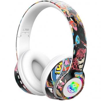 Auriculares Gamer Inalámbricos con Micrófono, Luz RGB, Bluetooth 5.1, Compatibles con Teléfono Móvil, PC y PS4, Soporte para Tarjeta TF