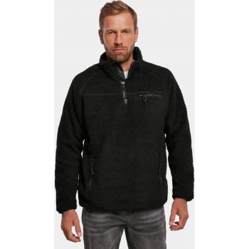 Brandit Teddy Fleece Troyer Sweatshirt - Black - Size S