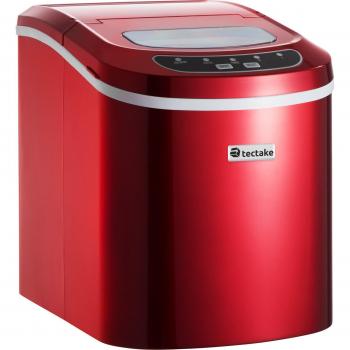 Máquina de Cubitos de Hielo Tectake - Produce 9 kg en 6 a 13 minutos, hasta 15 kg en 24 horas, dimensiones 36 x 24 x 32 cm - Roja