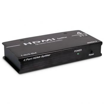 Distribuidor HDMI Engel 1 Entrada 4 Salidas - Splitter HDMI con fuente de alimentación incorporada, permite conectar un dispositivo a varios televisores