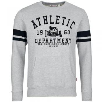 Lonsdale Glespin Men's Crewneck Sweatshirt - Marl Grey - Sizes S to 3XL