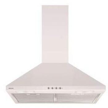 Campana decorativa de pared Glem 60cm 500m³/h blanca con botones pulsadores y luces LED