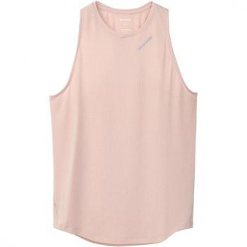 Camiseta de mujer NNormal para running sin mangas rosa claro - L