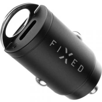Cargador de coche FIXED 2x USB-C PD, 30W, negro