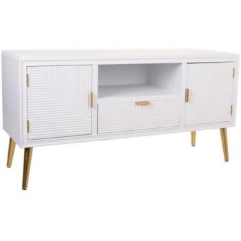 Mueble bajo de madera blanco Wanderlust deco 121x40,5x61,5h cm