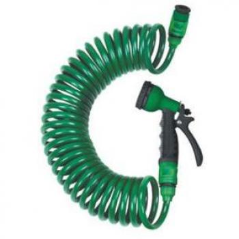 Kit Manguera Espiral 15m con Pistola de 7 Funciones