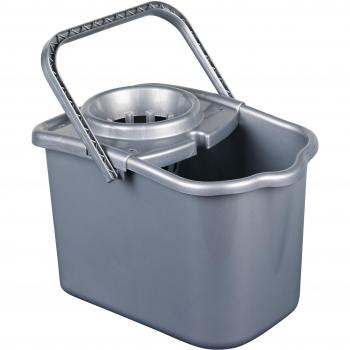 Toyma 0913/09 - Cubo con ruedas y escurridor, 12 l, color gris