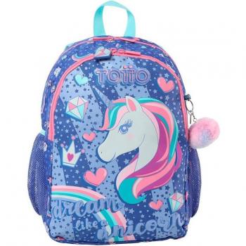 Mochila Totto Uniwildy infantil mediana con estampado de animales - Edición especial Uniwildy
