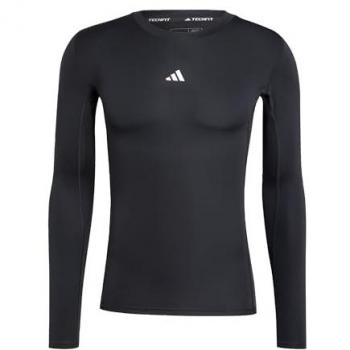 Adidas Techfit Men's Compression Long Sleeve Training T-Shirt Black XS