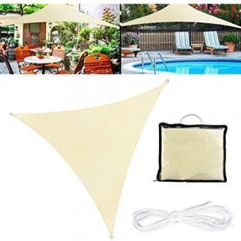 TedGem Vela de Sombra, Vela de Sombra Triángulo, protección Rayos UV, Toldo Resistente e Lmpermeable, para Patio, Exteriores, Jardín