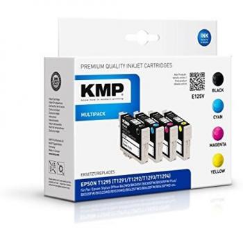 KMP C13T12954010 - Cartucho de tinta Epson T1291, 4 colores