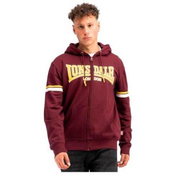 Lonsdale Darfield Men's Full Zip Hooded Sweatshirt - Red - Size XL