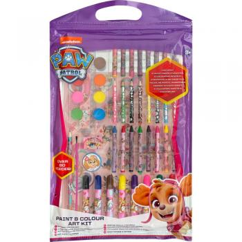 Surtido de Dibujo 80 Piezas Patrulla Canina Rosa Paw Patrol