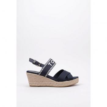 Tommy Hilfiger SEASONAL WEBBING MID WEDGE Esparto Con Cuña mujer Azul 39