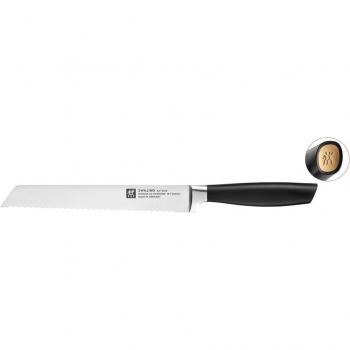 Cuchillo de pan Zwilling All *Star con mango negro y borde dentado alto