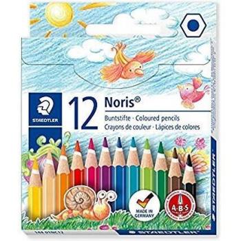 STAEDTLER Noris Club Half Length Coloured Pencil - Multi-Coloured, Pack of 12