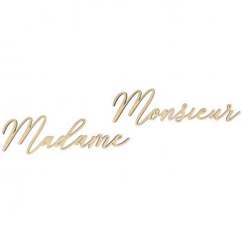 Palabras de Madera Artemio 32 y 34 cm - Madame & Monsieur Marrón