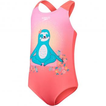 Bañador de bebés Speedo Infant Girls Digital Printed Swimsuit Rosa (9-12 meses)