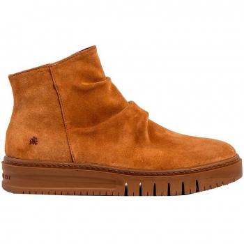 Botines de piel marrón unisex con cierre de cremallera y en color Toffee