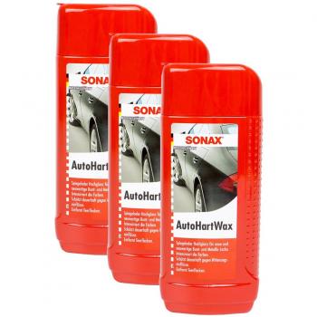 3 x Sonax 03011000 Auto rígida Wax Cera Dura Cara Nuba barniz Cuidado 250 ml