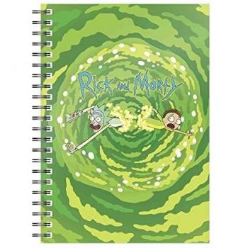 Cuaderno A5 Logo portal Rick y Morty