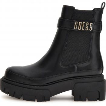 Guess Yelma Lettering Logo Ankle Boots, Heeled Boots, female, Black, Size: 9 US Chelsea Boots