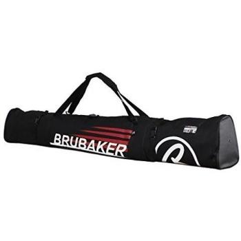 BRUBAKER 'Carver Champion' Bolsa Porta Esquís - Bolsa Deporte De Nieve para Transportar Un Par De Esquís Y Bastones - Negro / Rojo - 170 cms.